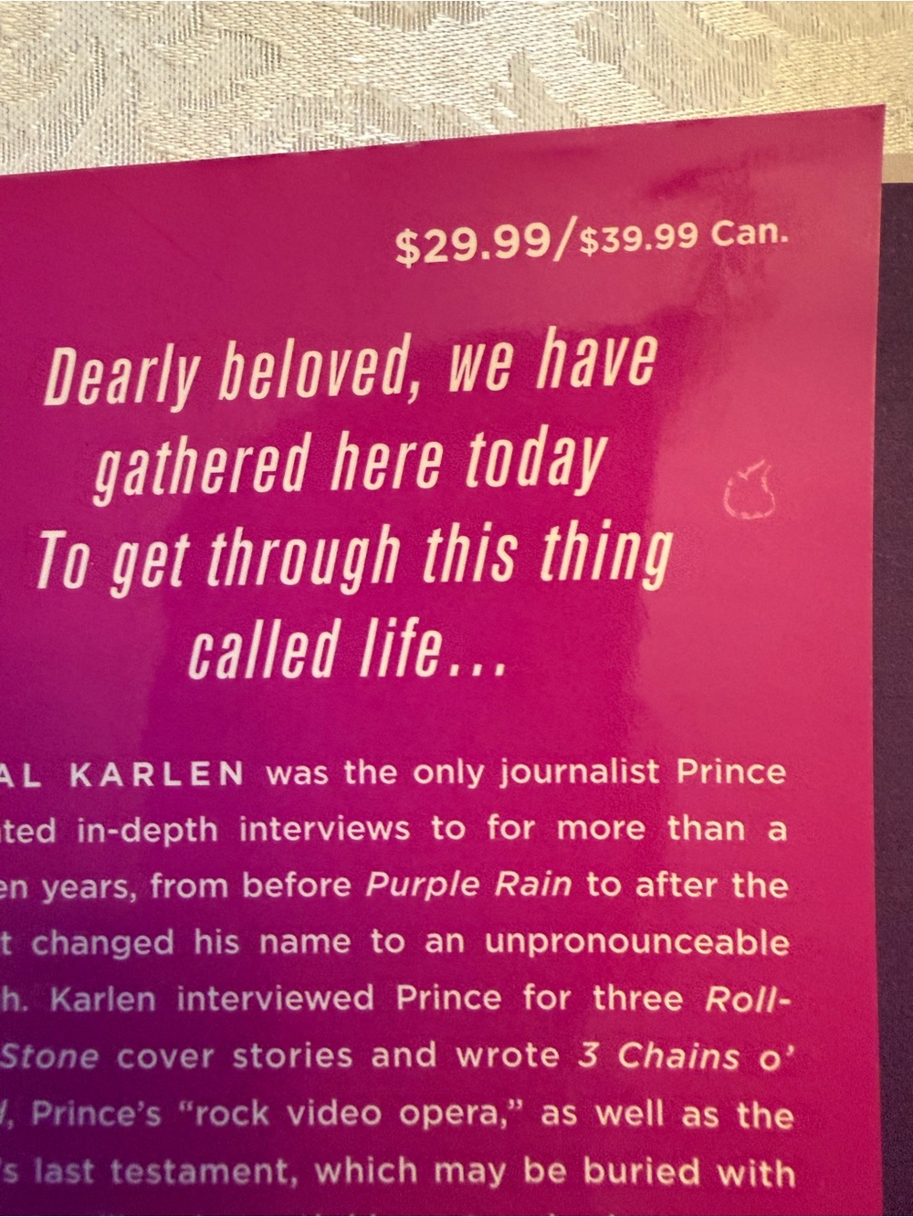 Prince ‘s Odyssey on & off the record. This Thing Called Life book. Hard cover - Picture 2 of 4